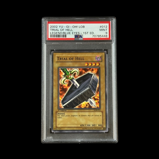Yu-Gi-Oh! Slab Trial Of Hell 1st Edition LOB-012 PSA 9 Mint 2002