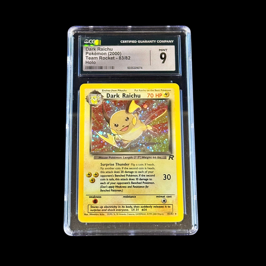 Pokemon Slab Dark Raichu Team Rocket Holo 83/82 CGC 9 Mint 2000