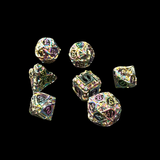 Dungeons And Dragons Metal Dice Set Rainbow Metal