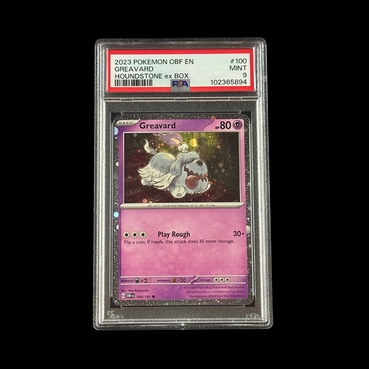Pokemon Slab Greavard Obsidian Flames 100/197 PSA 9 Mint 2023