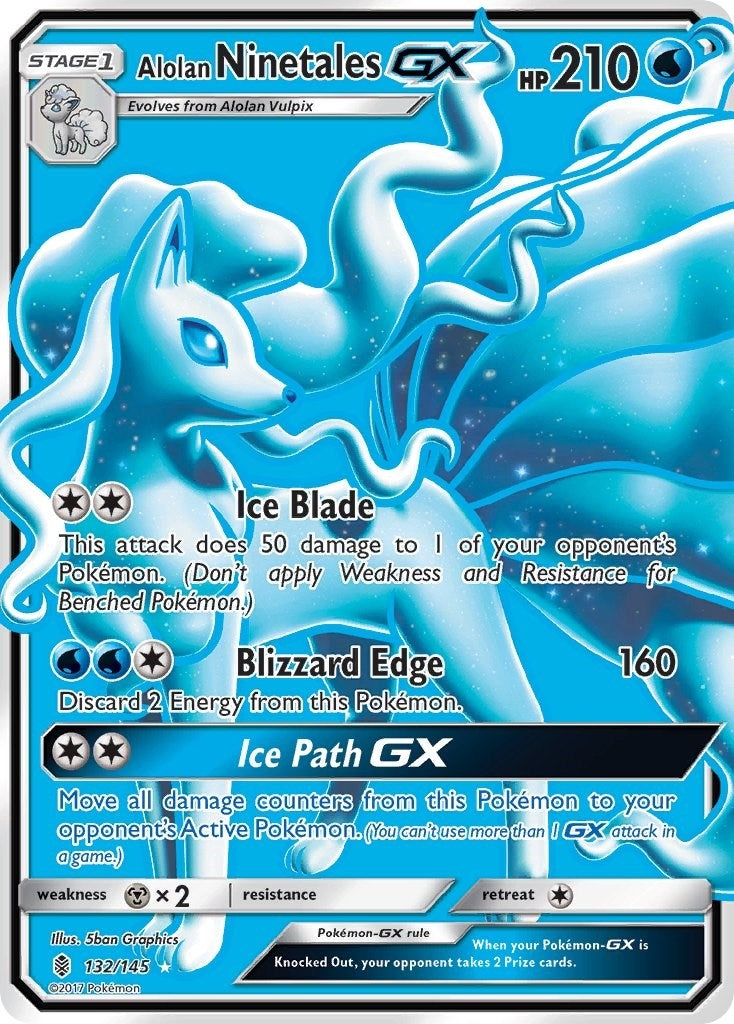 Alolan Ninetales GX (Full Art) (132/145) (SM02)
