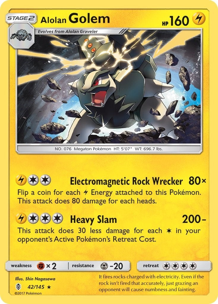 Alolan Golem (42/145) (SM02)
