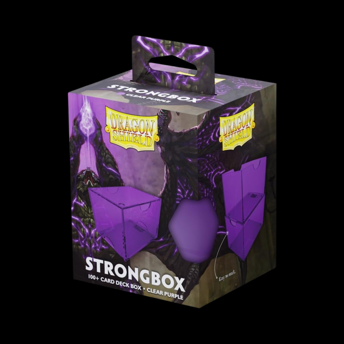 Dragon Shield Deck Box Strongbox Clear Purple