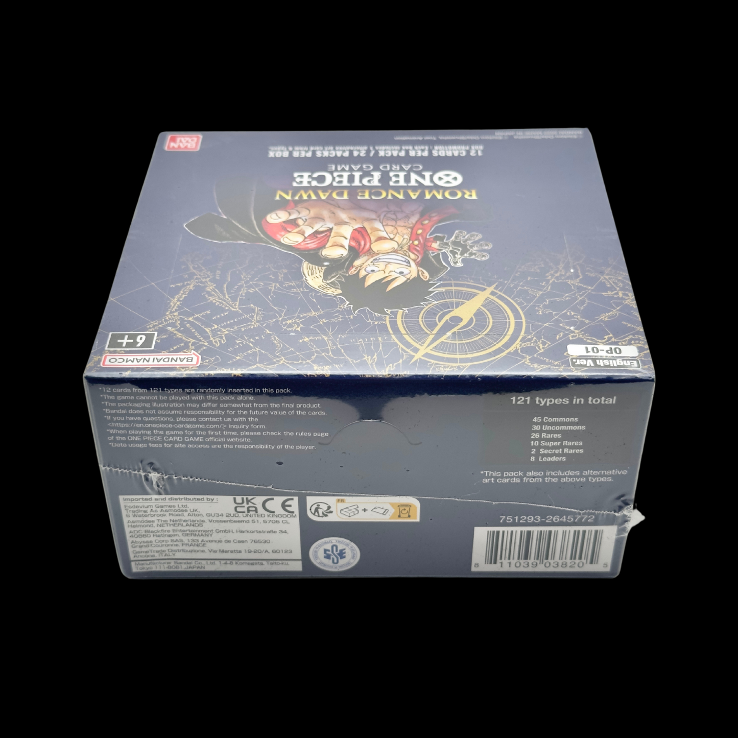 One Piece Romance Dawn Blue Bottom 1st Edition Booster Box OP-01