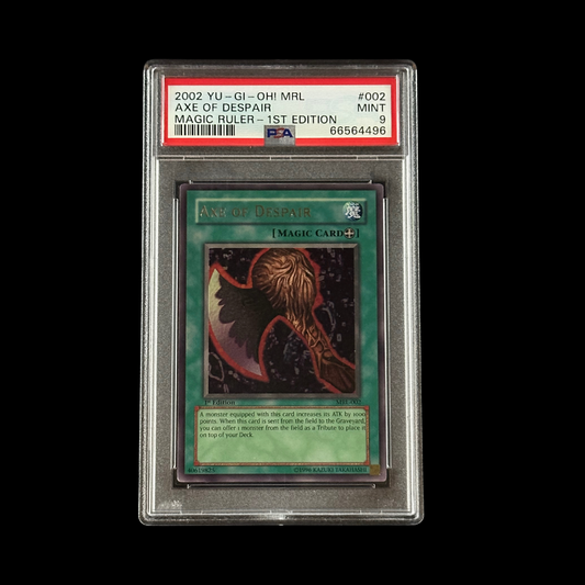 Yu-Gi-Oh! Slab Axe Of Despair 1st Edition MRL-002 PSA 9 Mint 2002