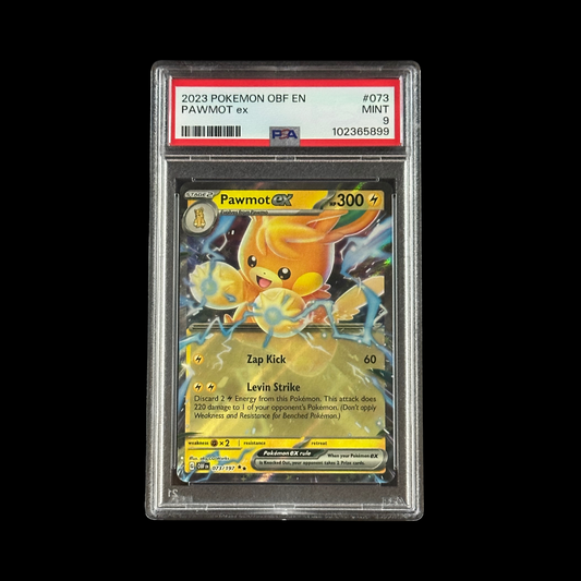 Pokemon Slab Pawmot EX Obsidian Flames Holo 073/197 PSA 9 Mint 2023