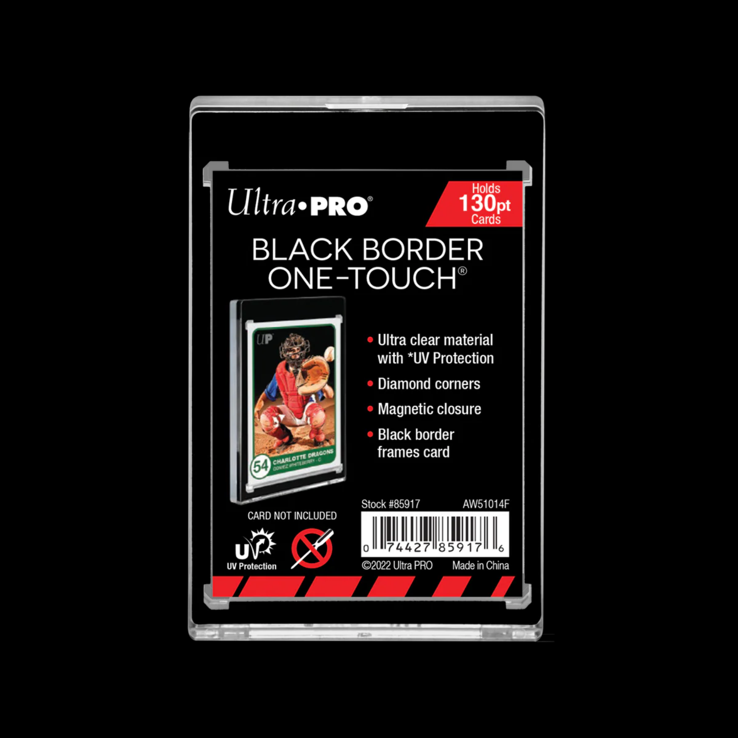 Ultra Pro Black Border One Touch Magnetic Card Holder 130pt