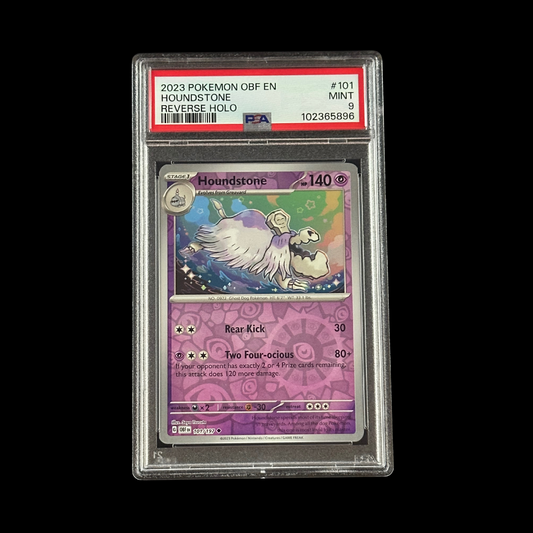 Pokemon Slab Houndstone Obsidian Flames Reverse Holo 101/197 PSA 9 Mint 2023