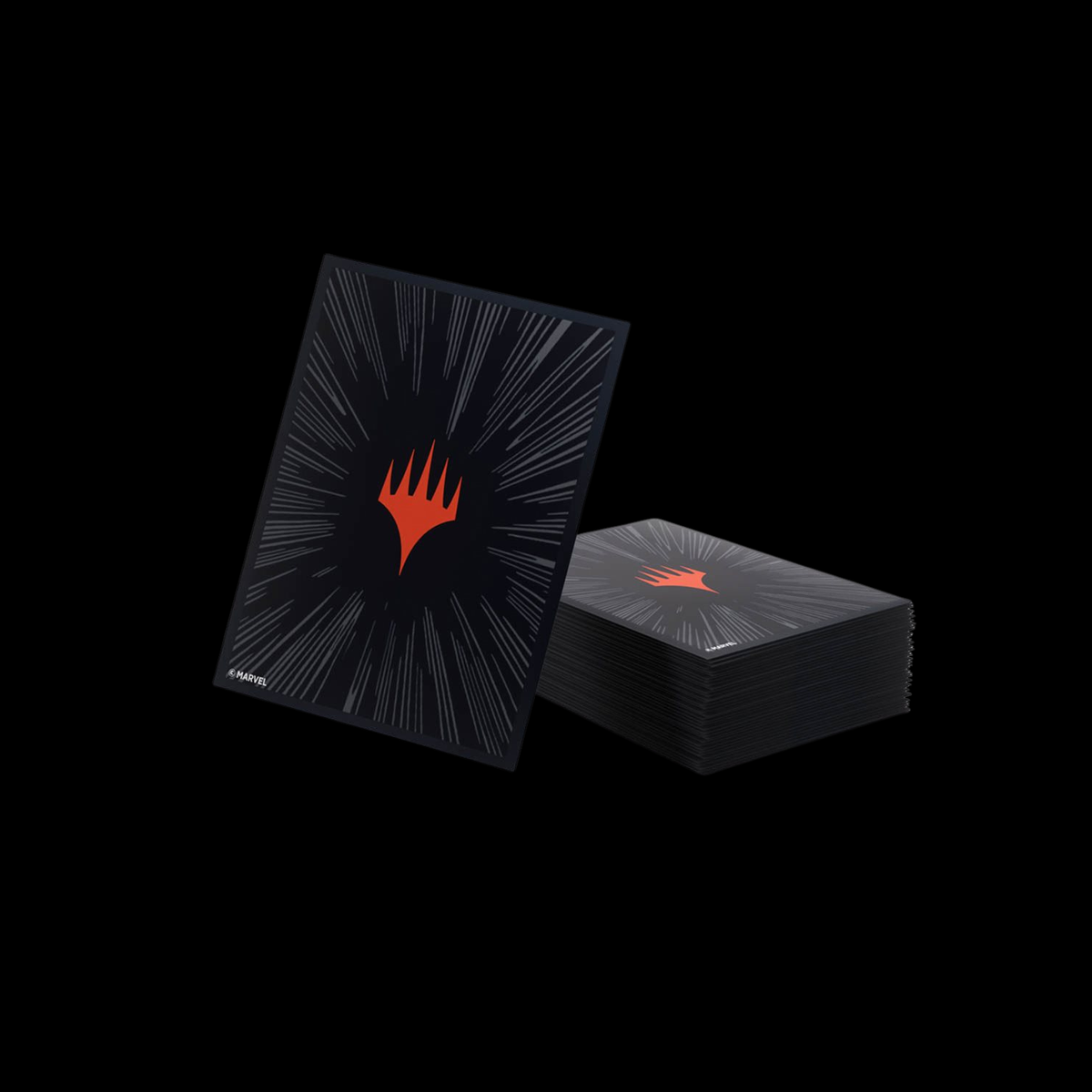 Gamegenic MTG Marvel Super Heroes: Comic Burst Black Premium Sleeves 100x