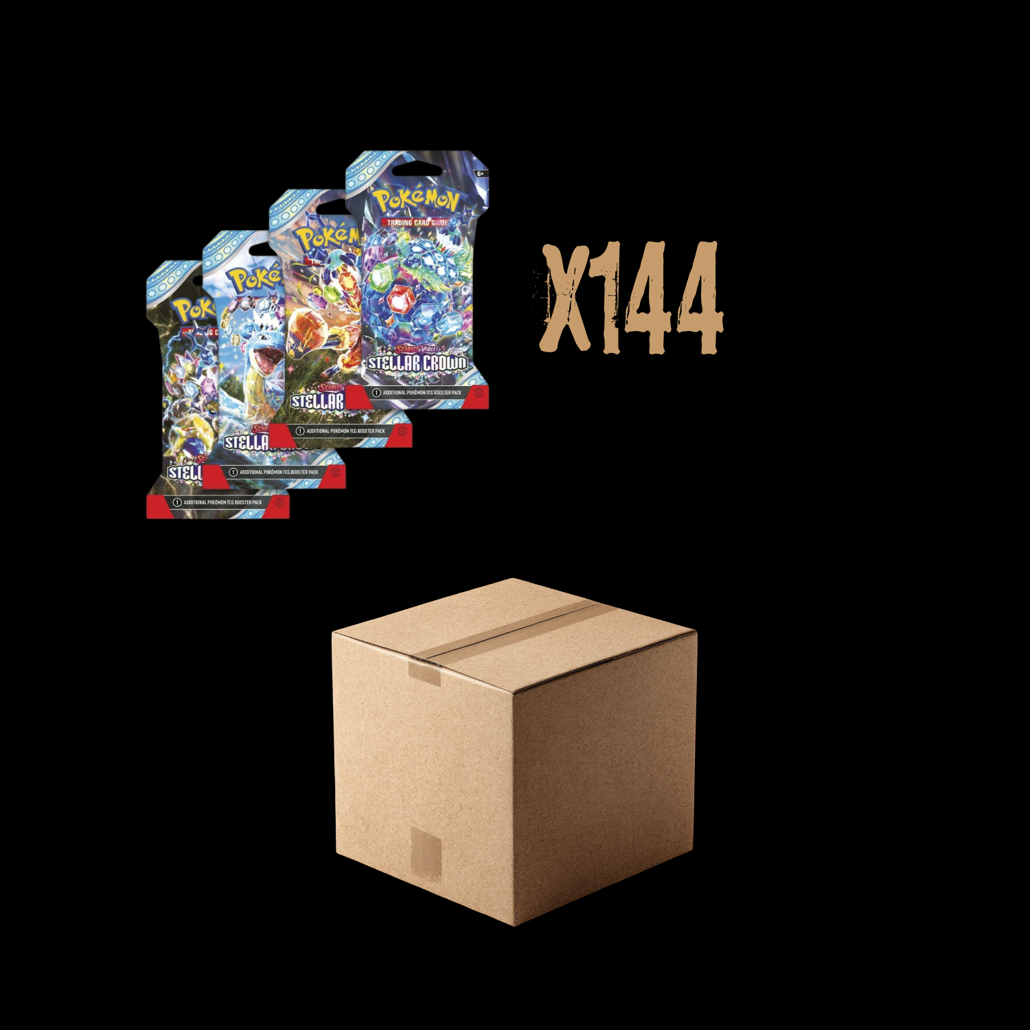 stellar crown booster box case Pokemon Scarlet & Violet Stellar Crown 144x Sleeved Booster Pack Seale – Card Dynasty