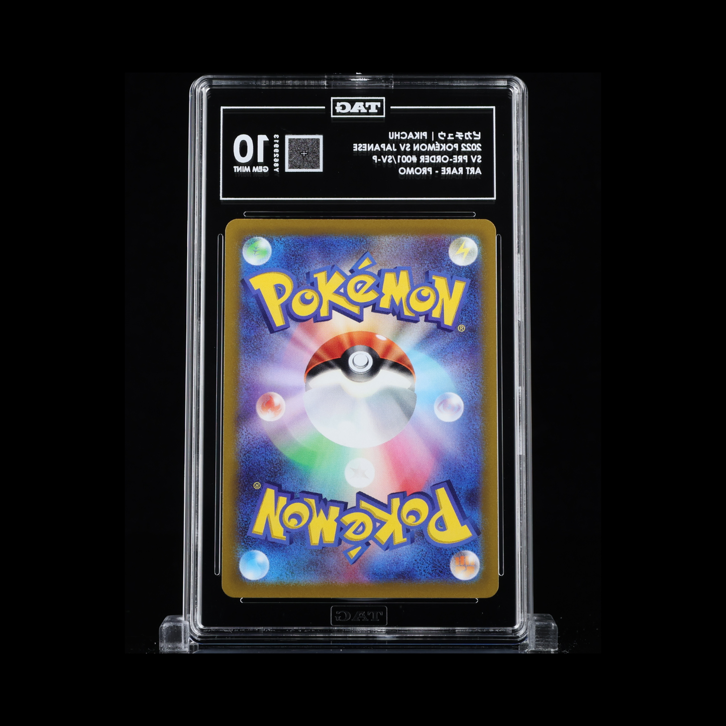 Pokemon JP Slab Pikachu 001 Tag 10 Gem 2022
