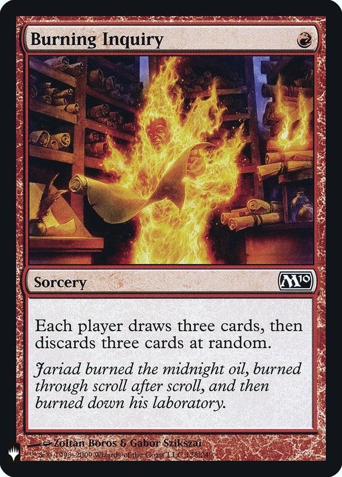 Burning Inquiry (128) (LIST)