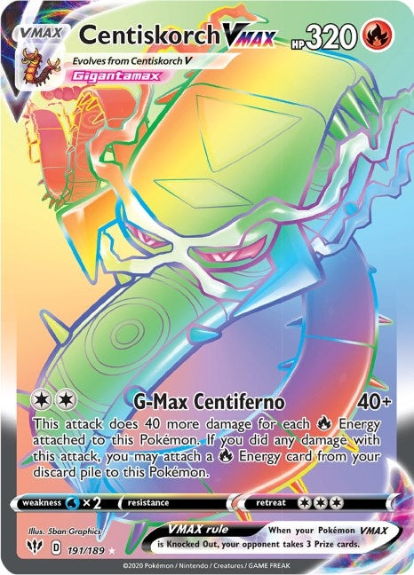 Centiskorch VMAX (Secret) (191/189) (SWSH03)