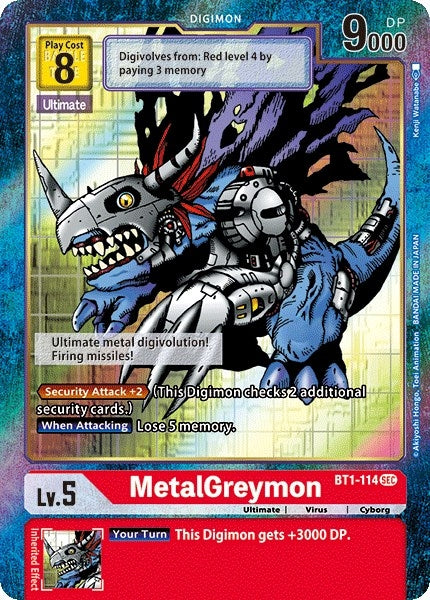 MetalGreymon (Secret Rare) (Alternate Art) (BT1-114 SEC) (BT01-03A)
