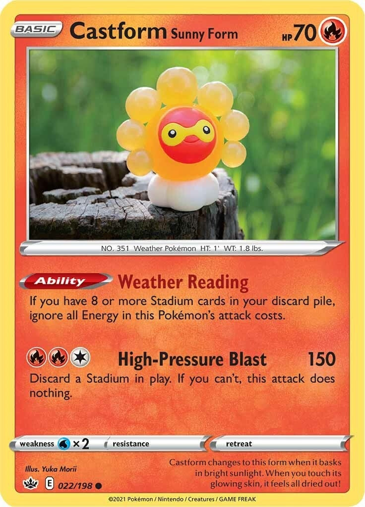 Castform Sunny Form (022/198) (SWSH06: Chilling Reign) (SWSH06)