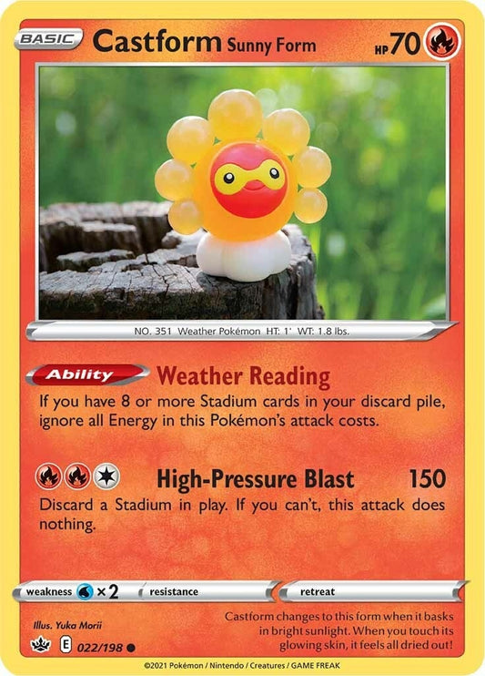Castform Sunny Form (022/198) (SWSH06: Chilling Reign) (SWSH06)