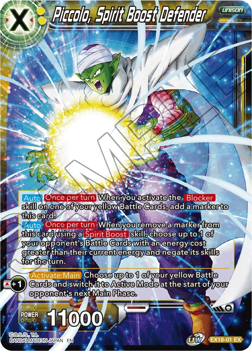 Piccolo, Spirit Boost Defender (EX18-01) (Expansion Deck Box Set 18: Namekian Boost) (DBS-BE18)