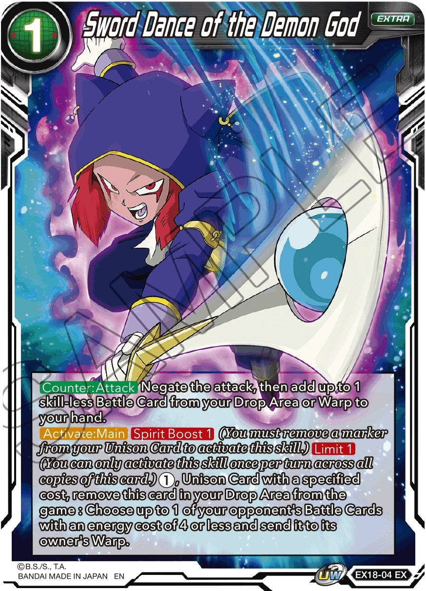 Sword Dance of the Demon God (EX18-04) (Expansion Deck Box Set 18: Namekian Boost) (DBS-BE18)