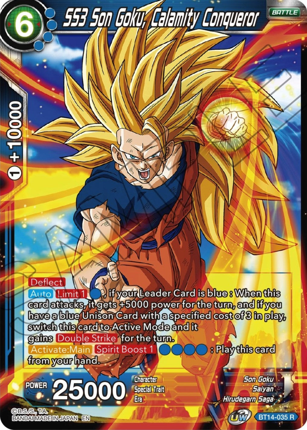 SS3 Son Goku, Calamity Conqueror (BT14-035) (Cross Spirits) (DBS-B14)