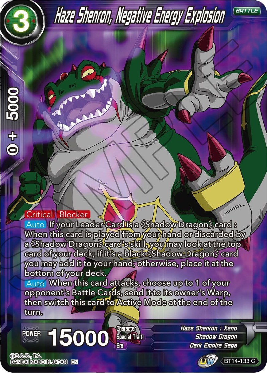 Haze Shenron, Negative Energy Explosion (BT14-133) (Cross Spirits) (DBS-B14)