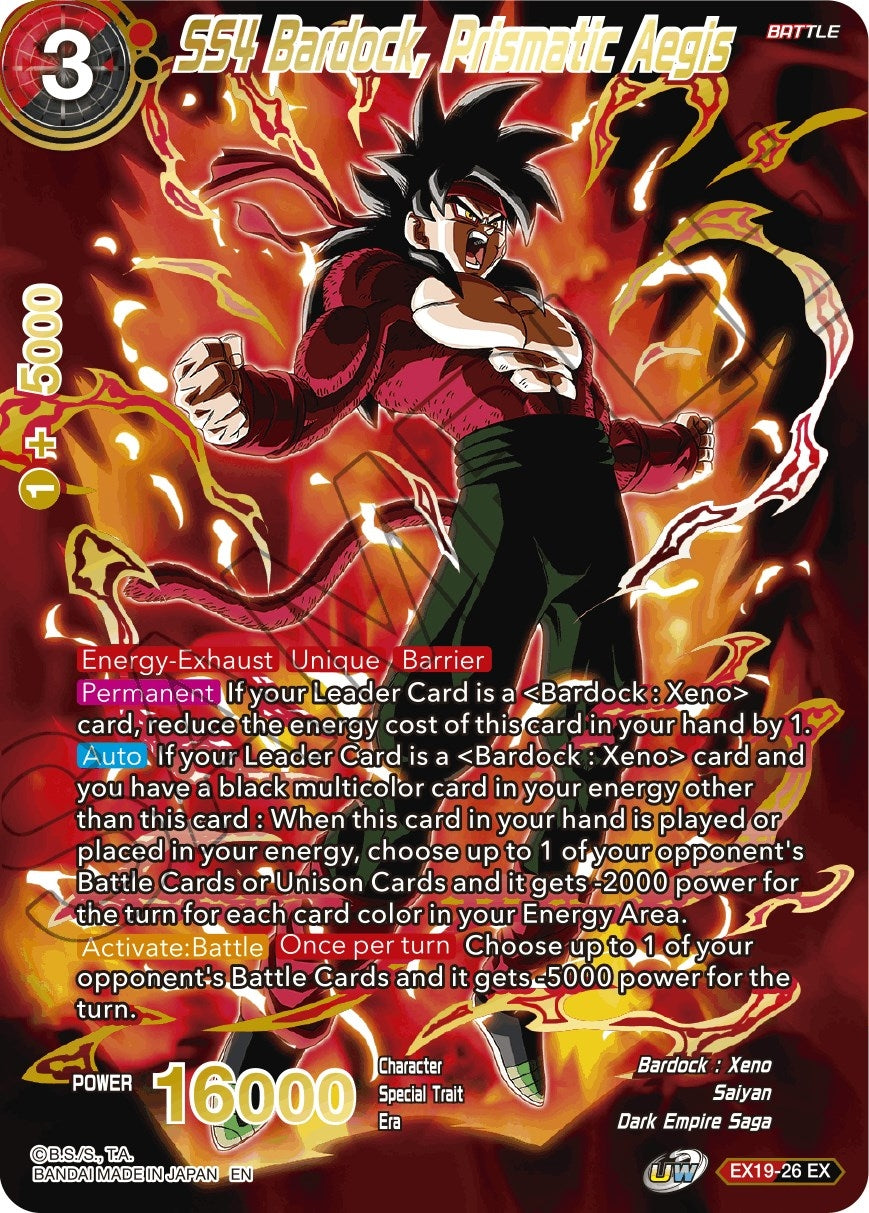 SS4 Bardock, Prismatic Aegis (EX19-26) (Special Anniversary Set 2021) (DBS-BE19)