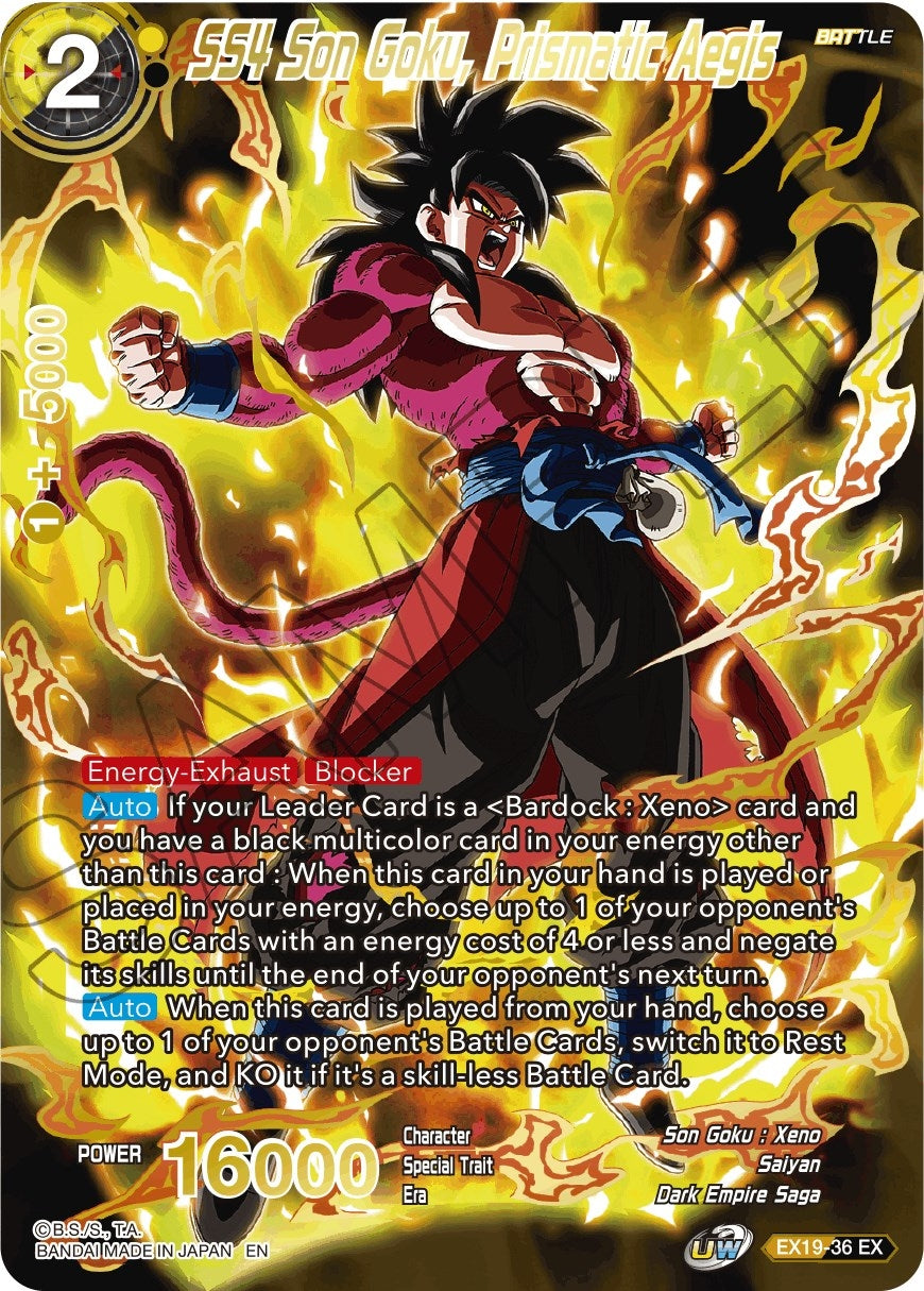 SS4 Son Goku, Prismatic Aegis (EX19-36) (Special Anniversary Set 2021) (DBS-BE19)