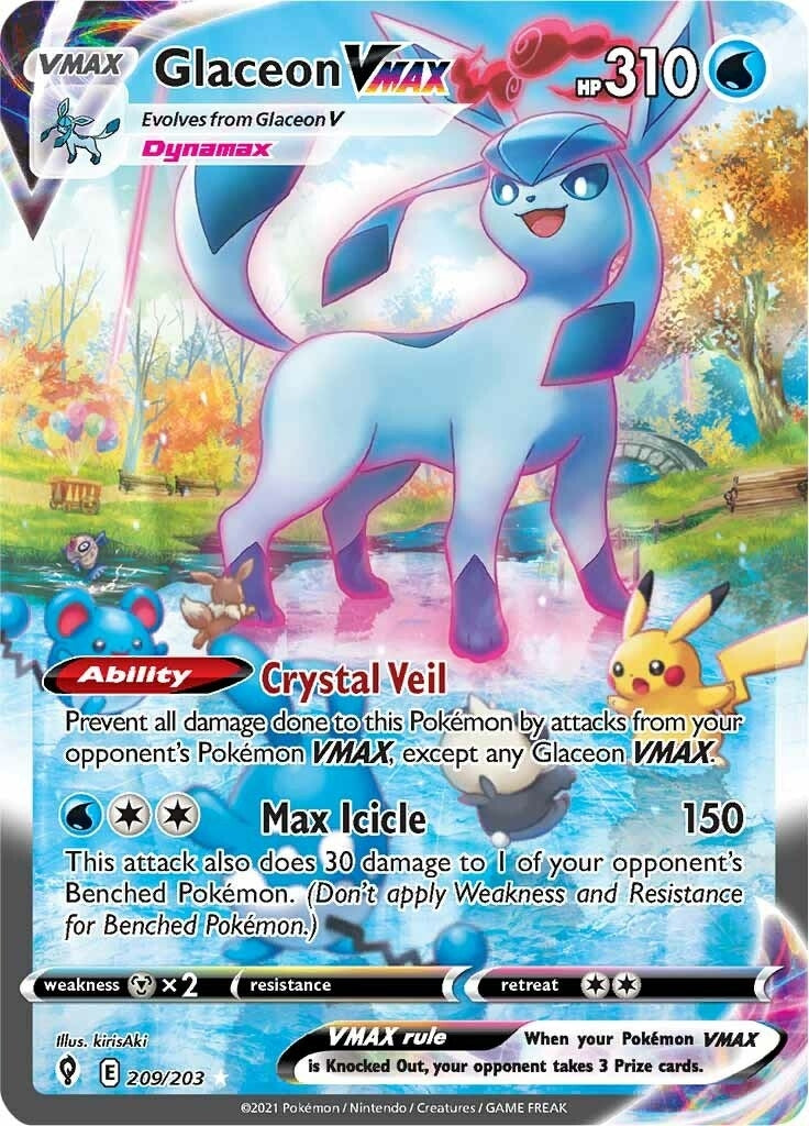 Glaceon VMAX (Alternate Art Secret) (209/203) (SWSH07)