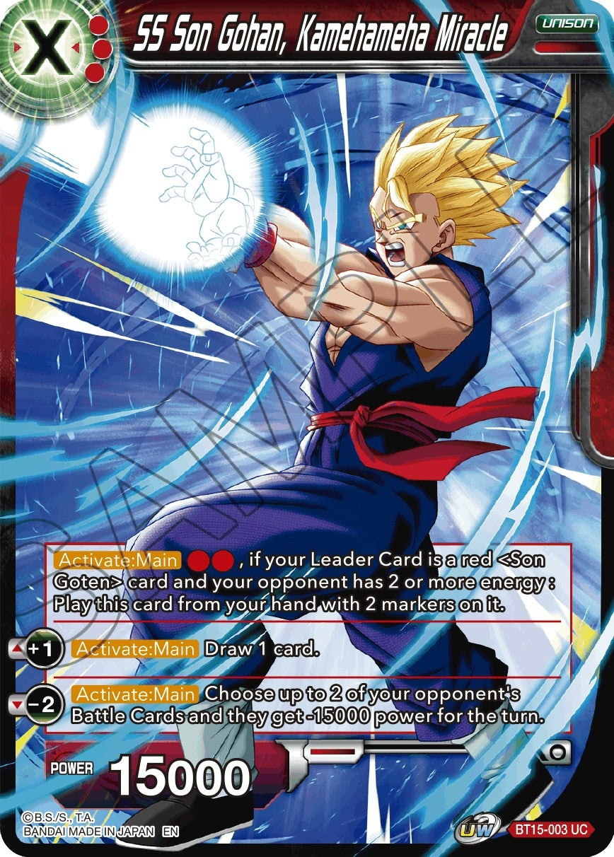 SS Son Gohan, Kamehameha Miracle (BT15-003) (Saiyan Showdown) (DBS-B15)