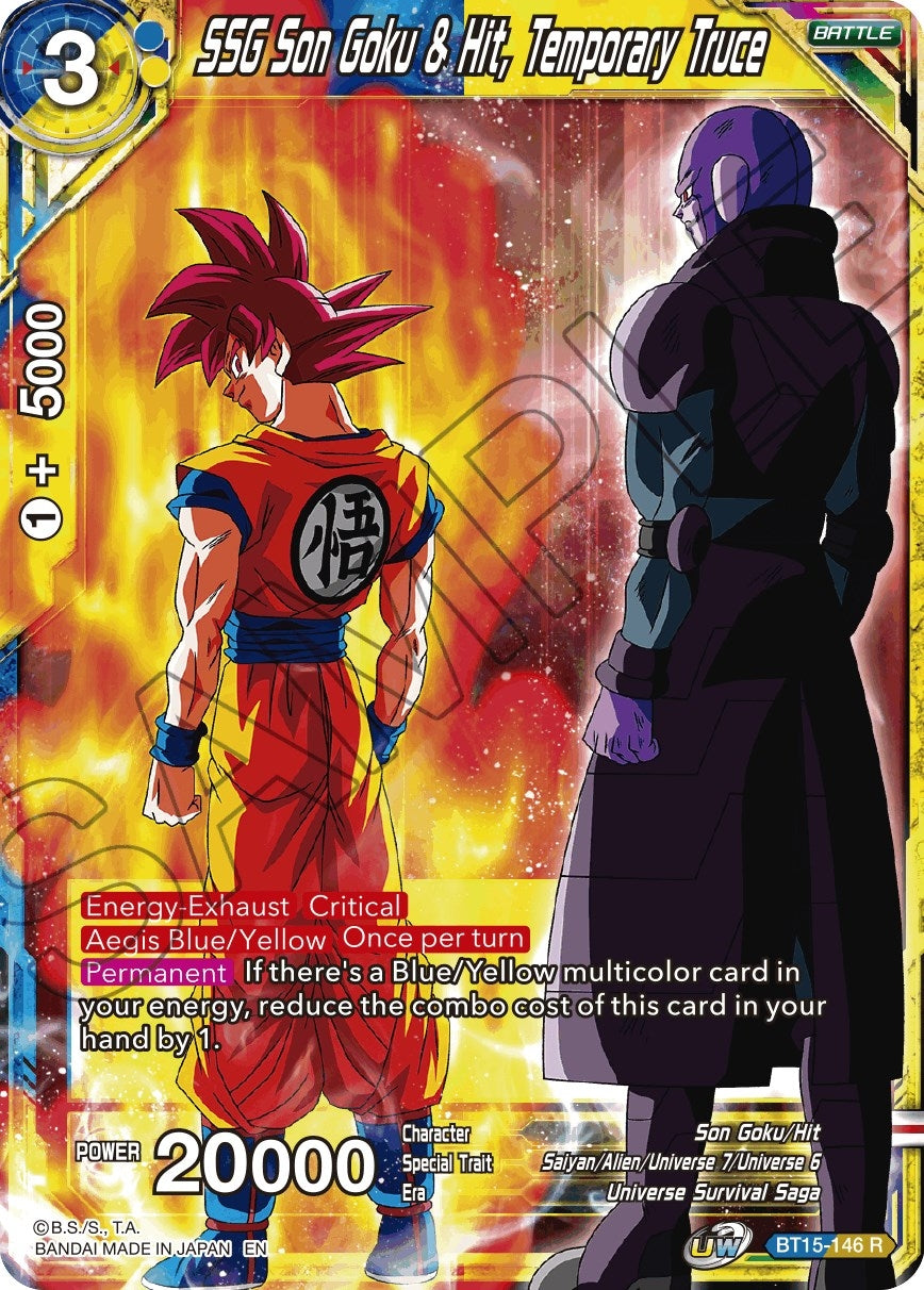 SSG Son Goku & Hit, Temporary Truce (BT15-146) (Saiyan Showdown) (DBS-B15)