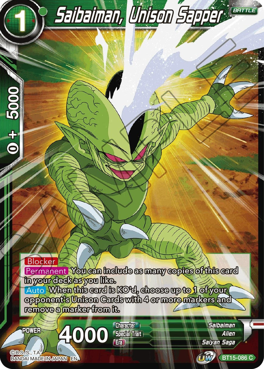 Saibaiman, Unison Sapper (BT15-086) (Saiyan Showdown) (DBS-B15)