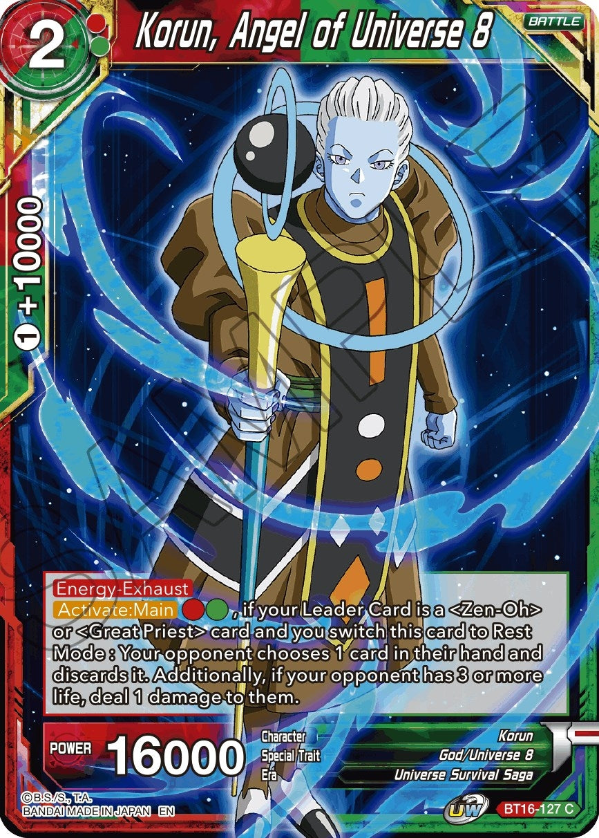 Korun, Angel of Universe 8 (BT16-127) (Realm of the Gods) (DBS-B16)