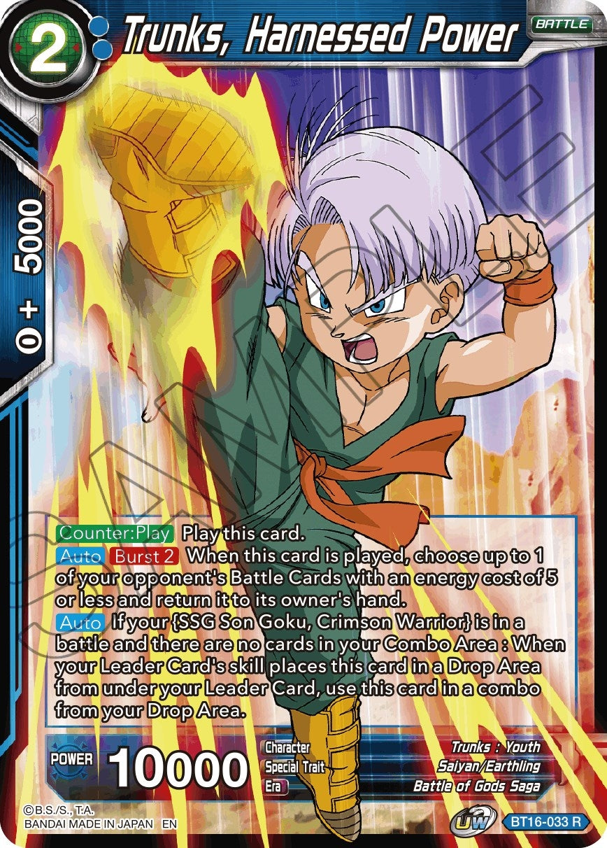 Trunks, Harnessed Power (BT16-033) (Realm of the Gods) (DBS-B16)