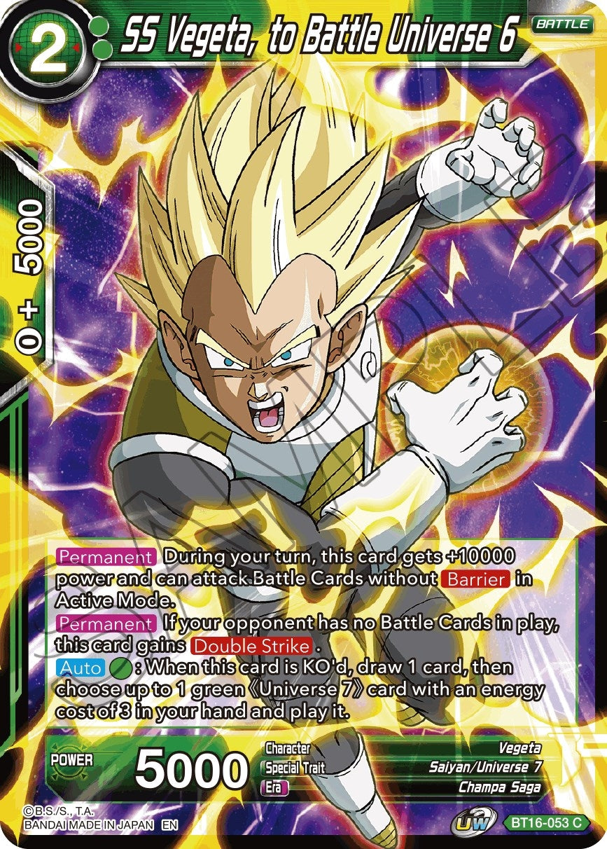 SS Vegeta, to Battle Universe 6 (BT16-053) (Realm of the Gods) (DBS-B16)