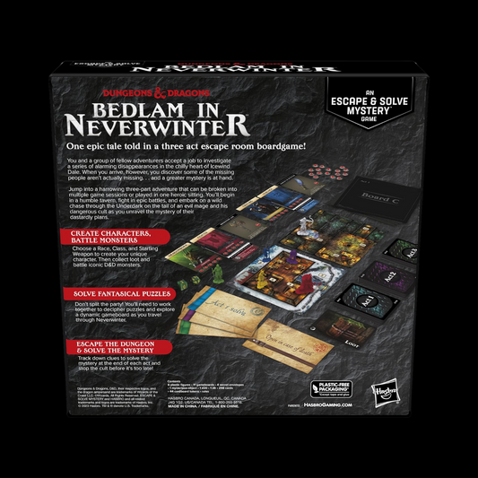 Dungeons & Dragons D&D Bedlam In Neverwinter Board Game