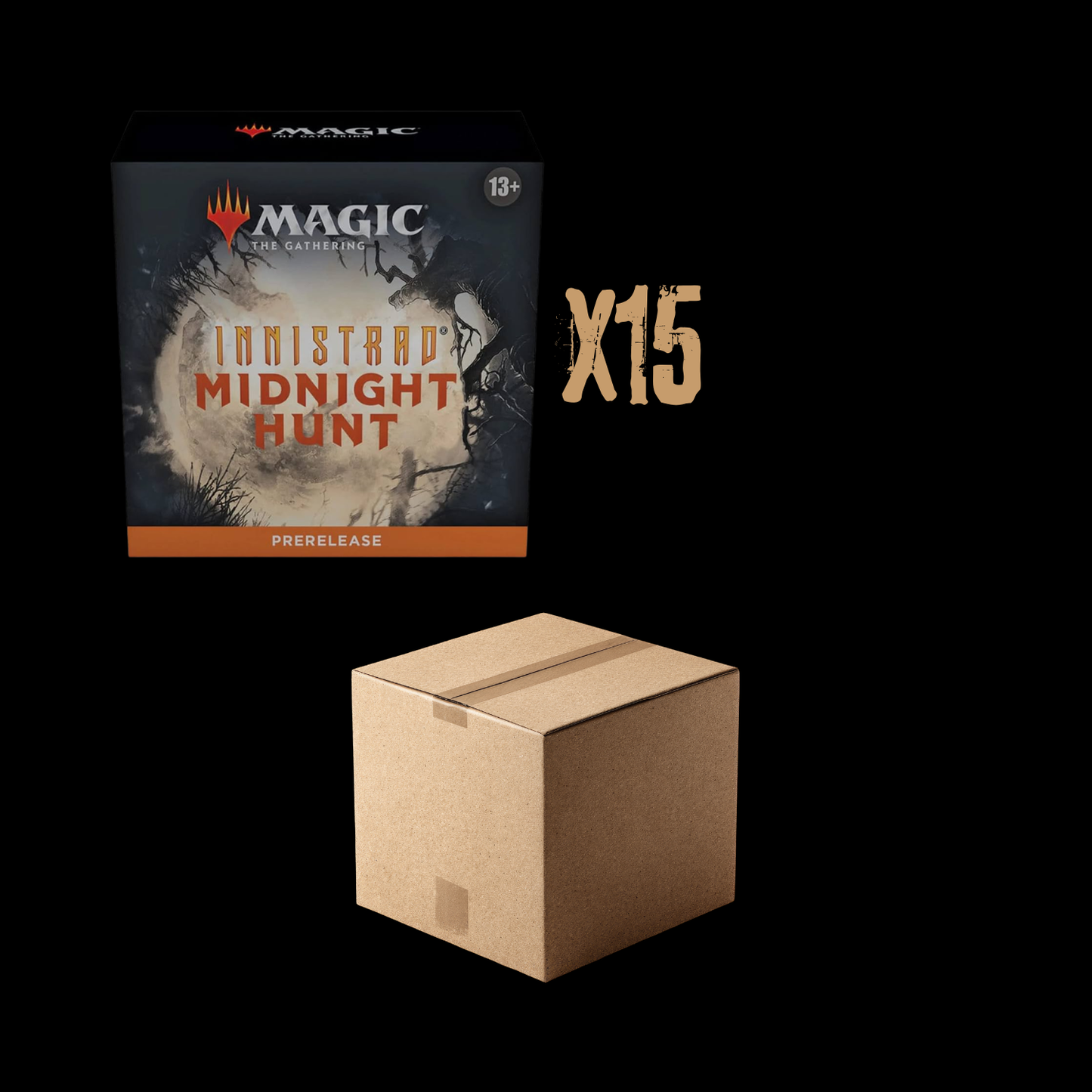 MTG Magic The Gathering Innistrad Midnight Hunt x15 Prerelease Packs Sealed Case
