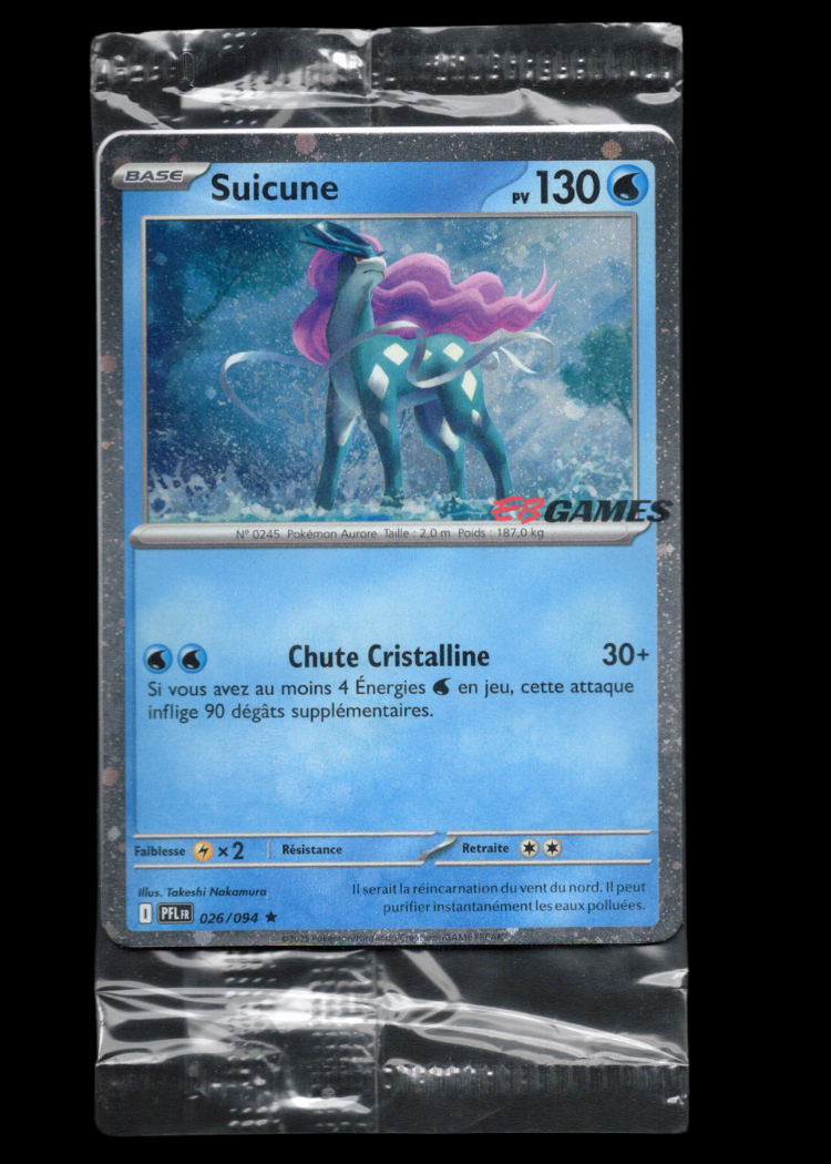 Suicune EB GAMES FRENCH SEALED (026/094) (PFL) – Card Dynasty