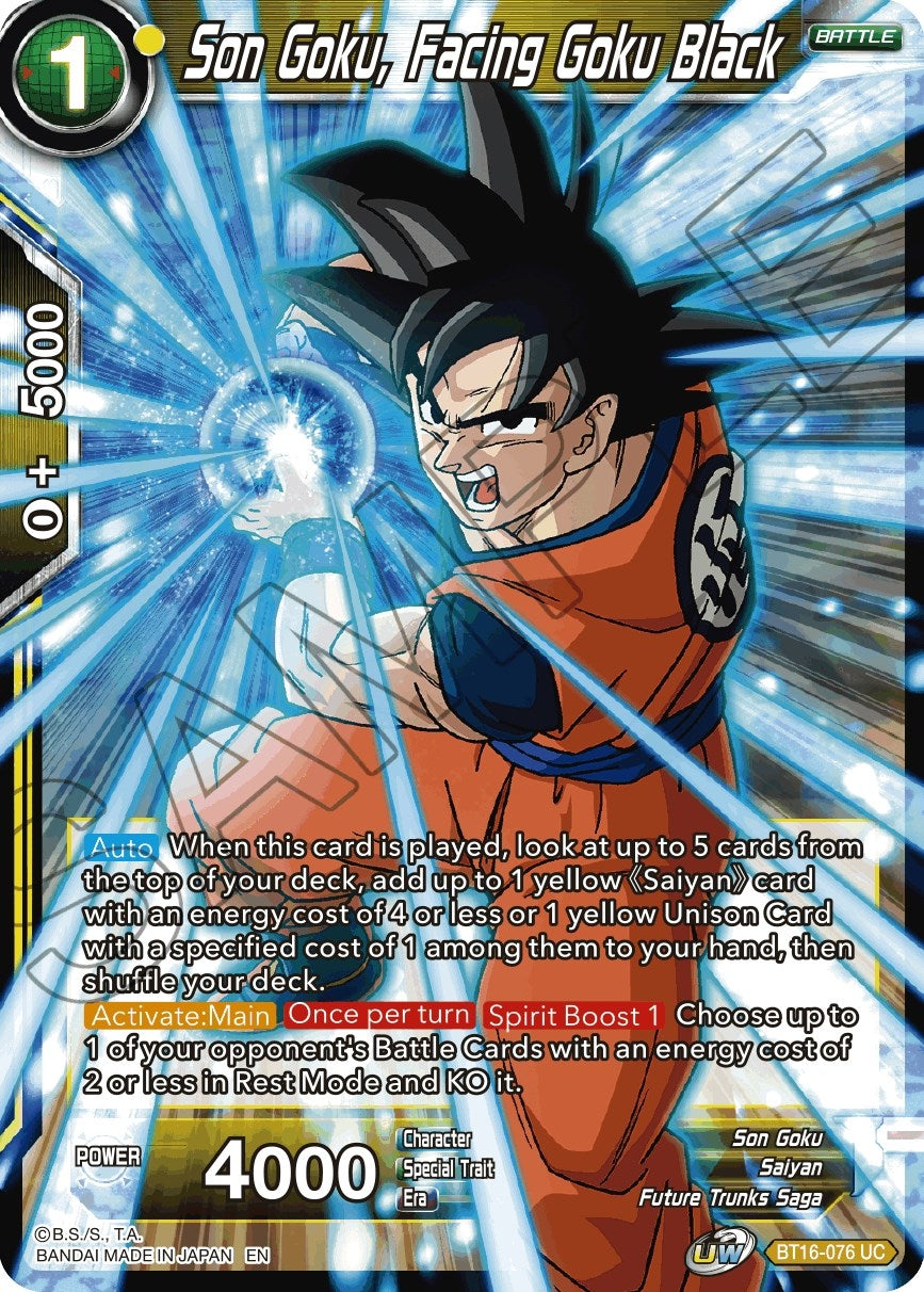 Son Goku, Facing Goku Black (BT16-076) (Realm of the Gods) (DBS-B16)