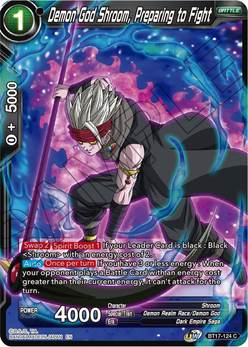 Demon God Shroom, Preparing to Fight (BT17-124) (Ultimate Squad) (DBS-B17)