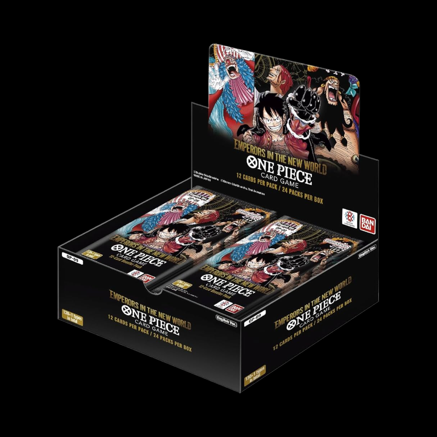 emperors in the new world booster box english One Piece Card Game OP-09 Display (24 Packs) 09 Rarities Leader x6 Common x45 Uncommon x30 Rare x26 Super Rare x10 Secret Rare x2 Special Card x6 Treasure Rare x1 DON Emperors in the New World