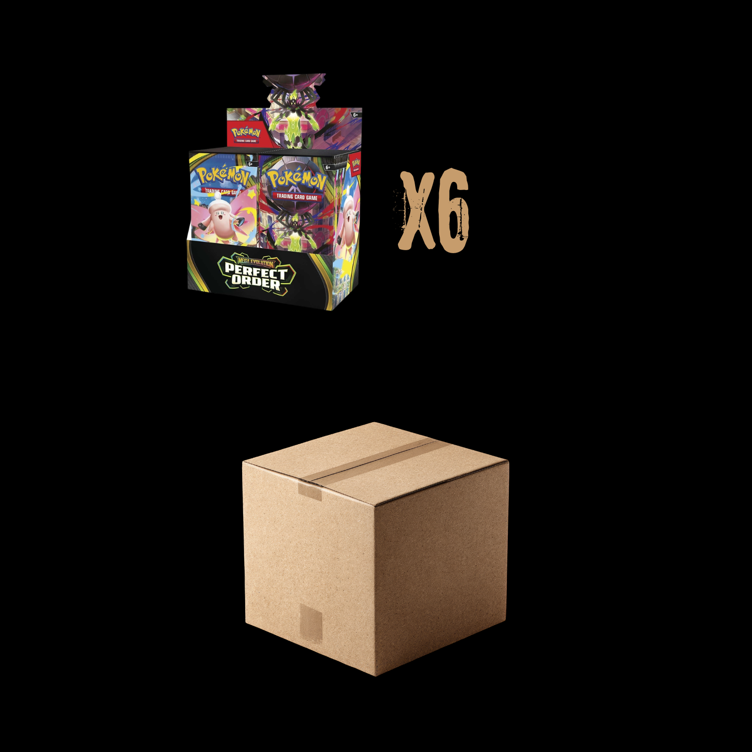 Pokemon Mega Evolution Perfect Order 6x Booster Box Sealed Case
