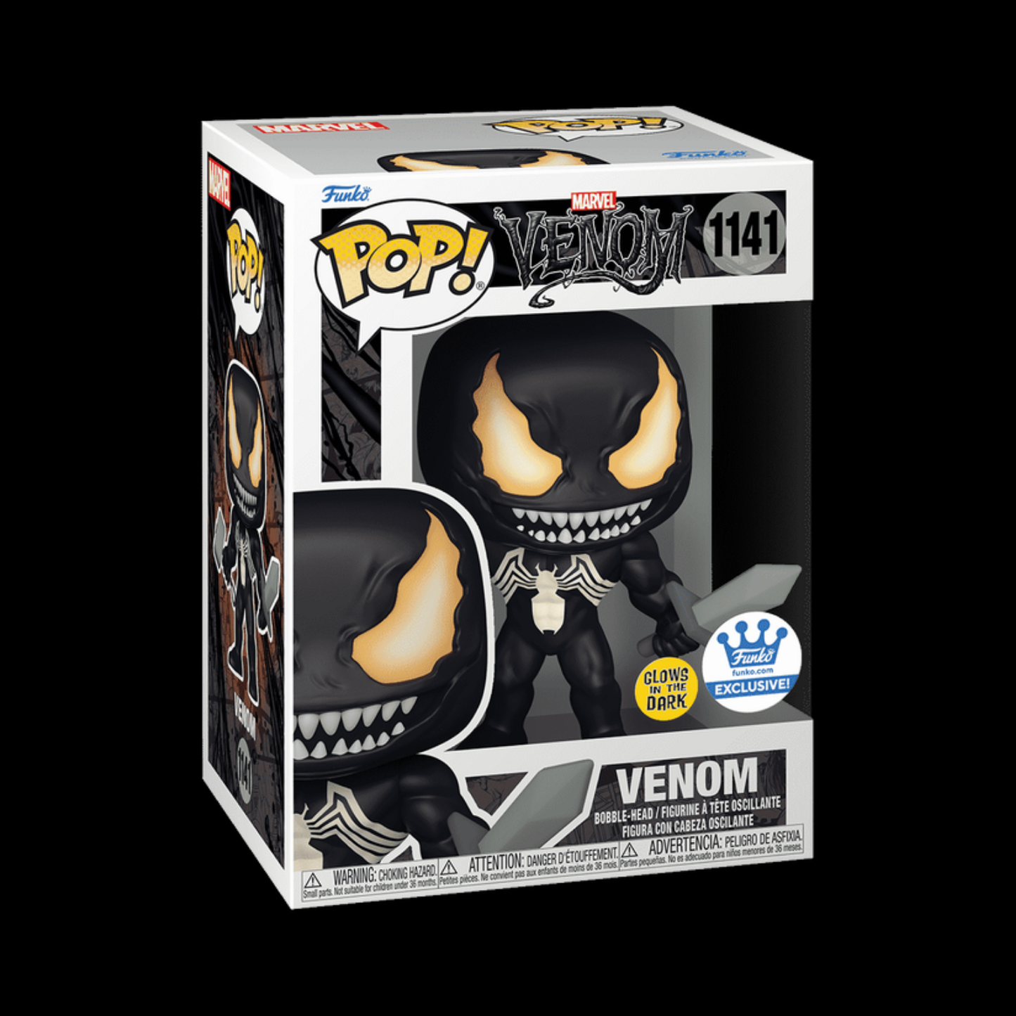 Venom Funko Pop! Vinyl Figure #1141 + Protector (Glows in the dark)