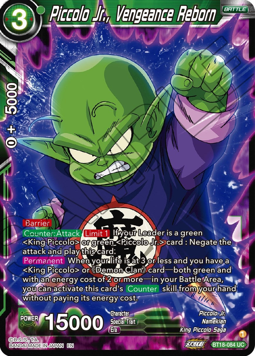 Piccolo Jr., Vengeance Reborn (BT18-084) (Dawn of the Z-Legends) (DBS-B18)