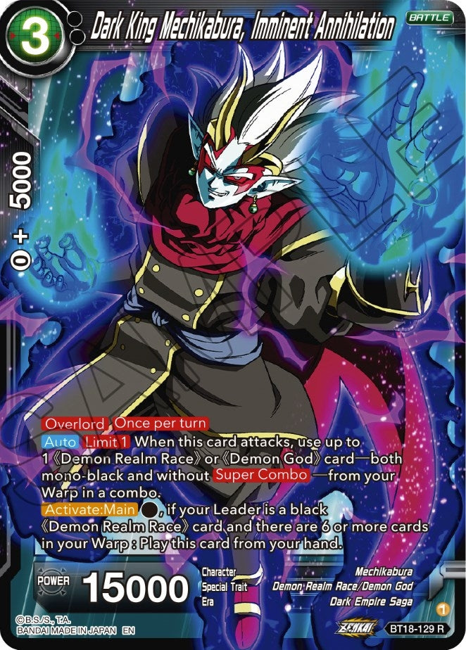 Dark King Mechikabura, Imminent Annihilation (BT18-129) (Dawn of the Z-Legends) (DBS-B18)