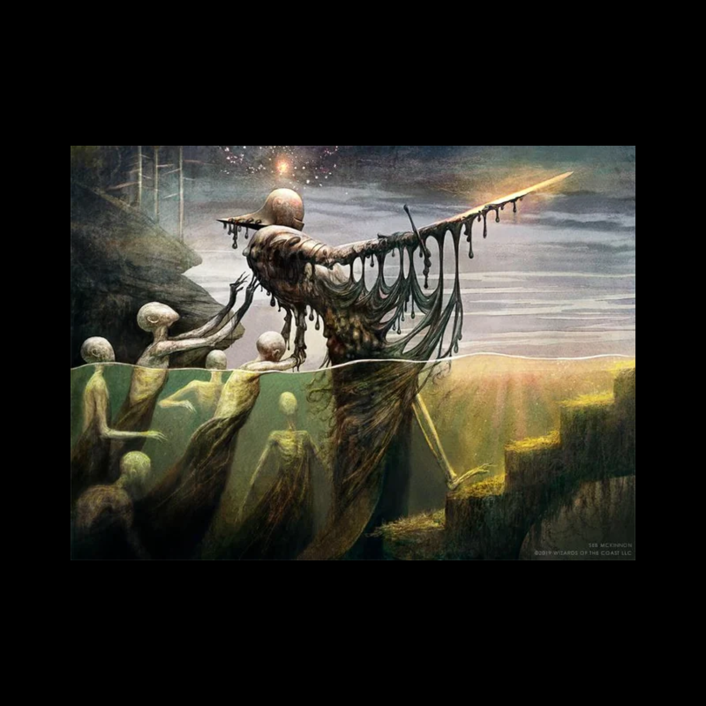 MTG Magic The Gathering Authentic Limited Playmat Signed - Unholy Indenture
