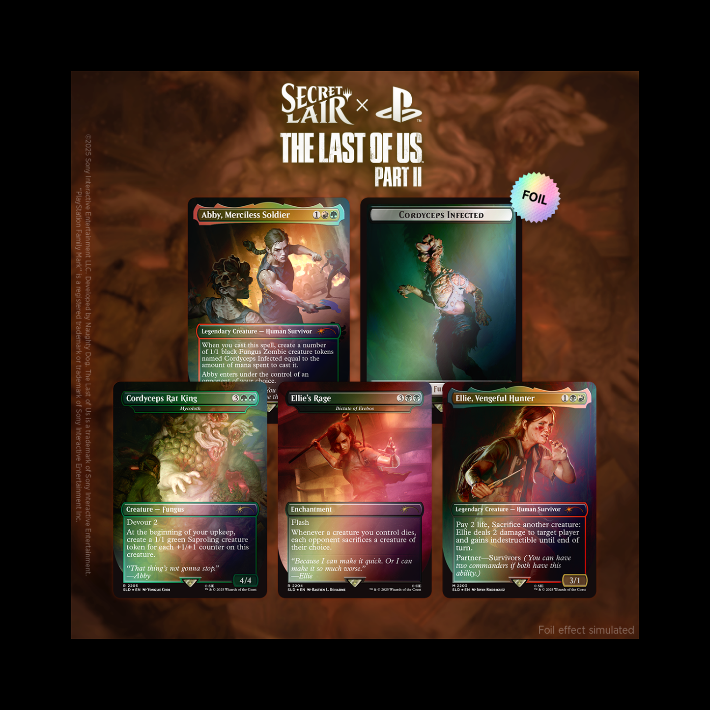MTG Magic The Gathering Secret Lair The Last Of Us Part 2 Rainbow Foil Sealed