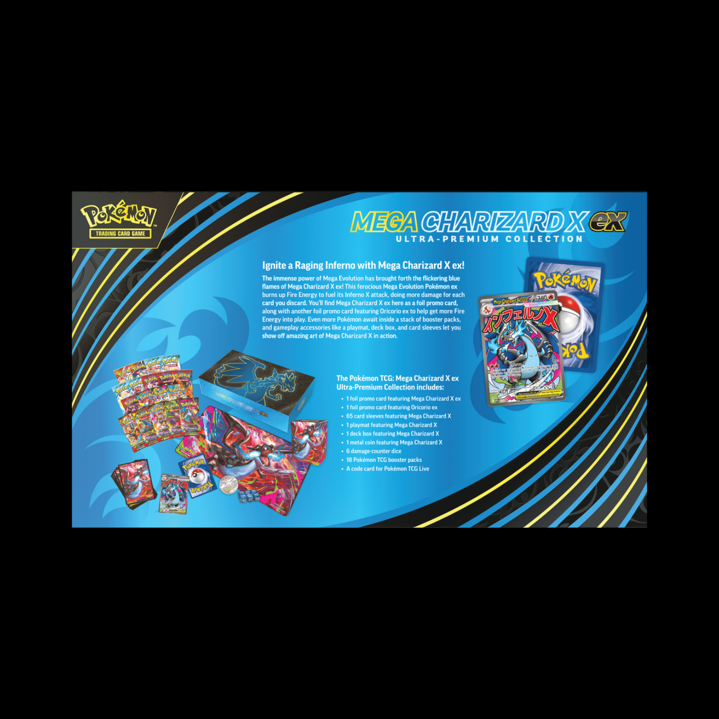 Pokemon Mega Evolution Phantasmal Flames Charizard X EX Ultra Premium Collection Box