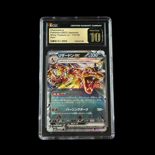 Pokemon JP Slab Charizard EX Shiny Treasure EX Holo 115/190 CGC 10 Pristine 2023