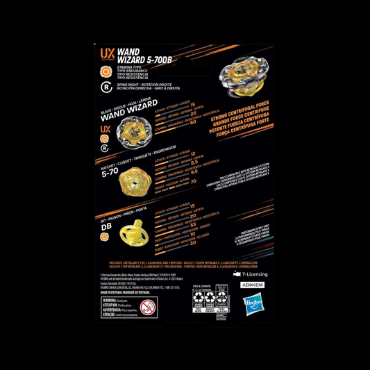 Beyblade X Wand Wizard 5-70DB UX Starter Pack Set