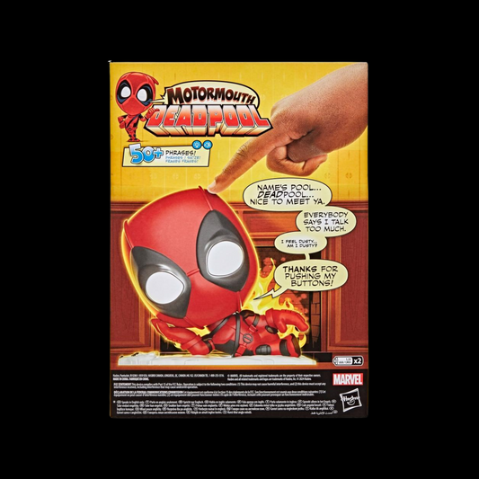 Marvel Motormouth Deadpool, 5 Inch, Electronic Talking Toy with Lights, Sound Effects, & 50+ Phrases