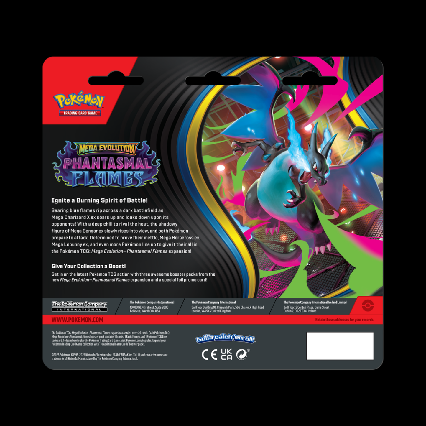 Pokemon Mega Evolution Phantasmal Flames 3x Blister Pack